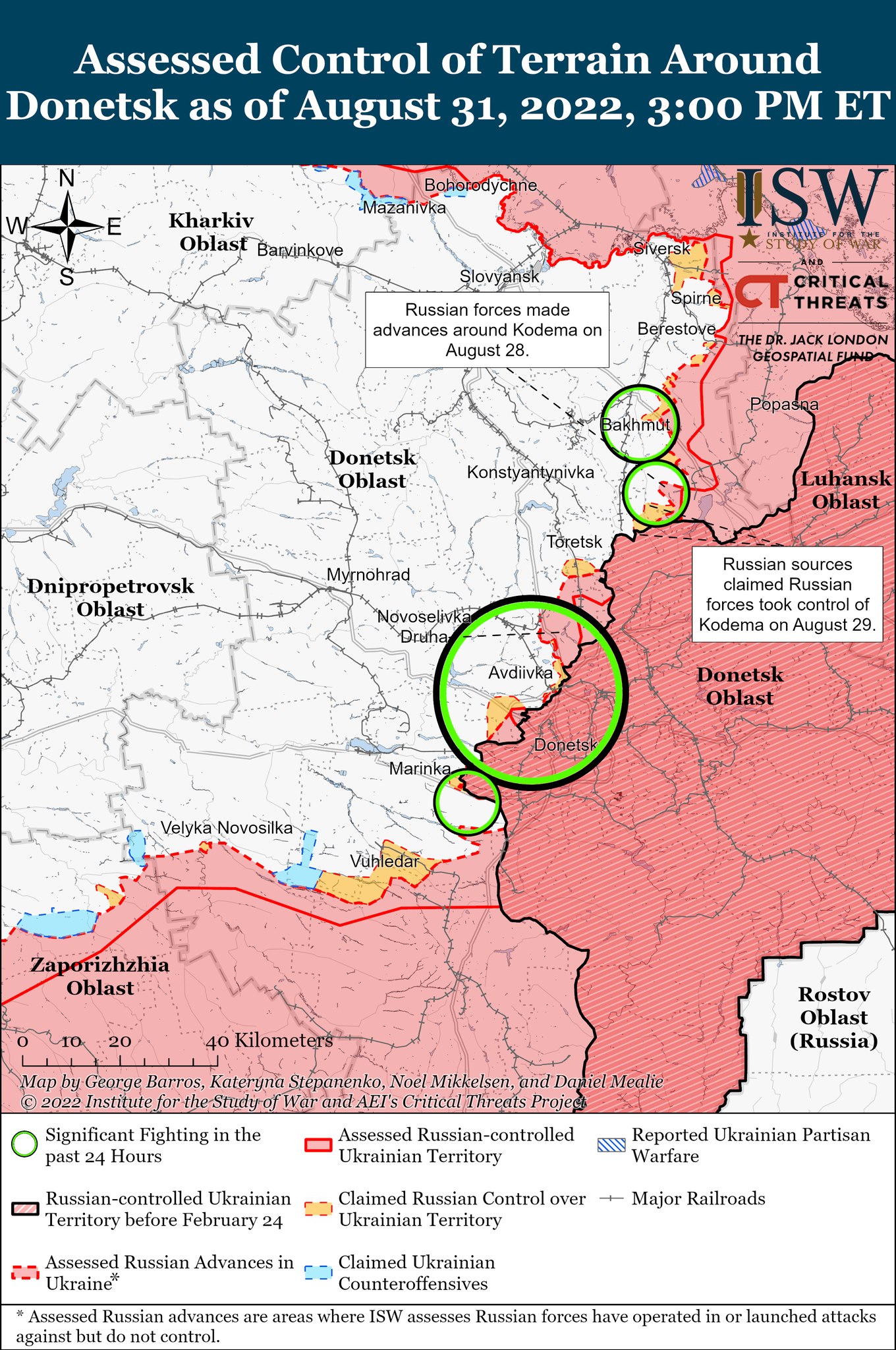 Карты боевых действий в Украине
