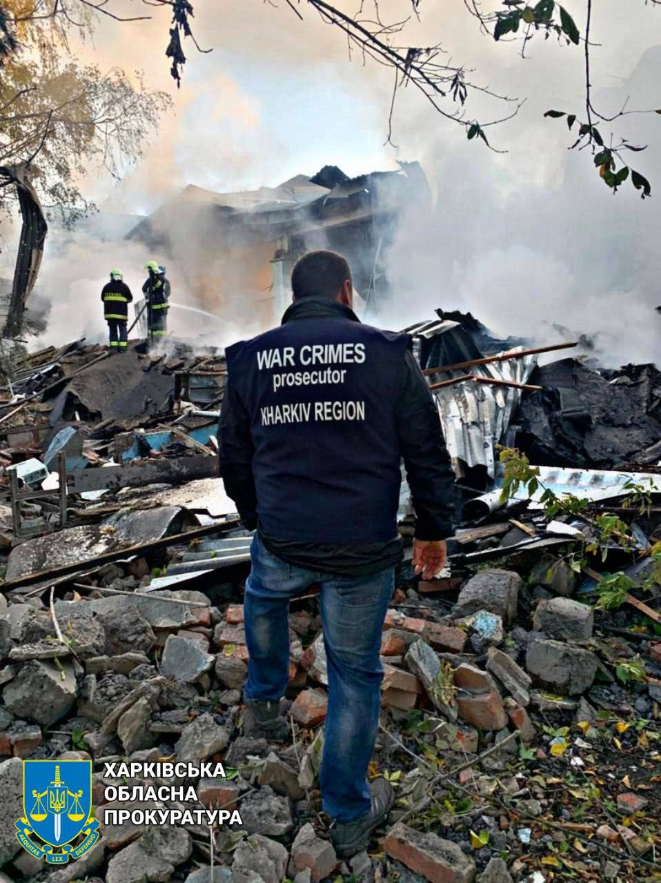 фото последствий ударов по объекту критической инфраструктуры в Харькове