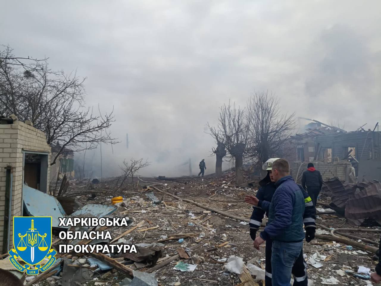 Разрушения в Люботине