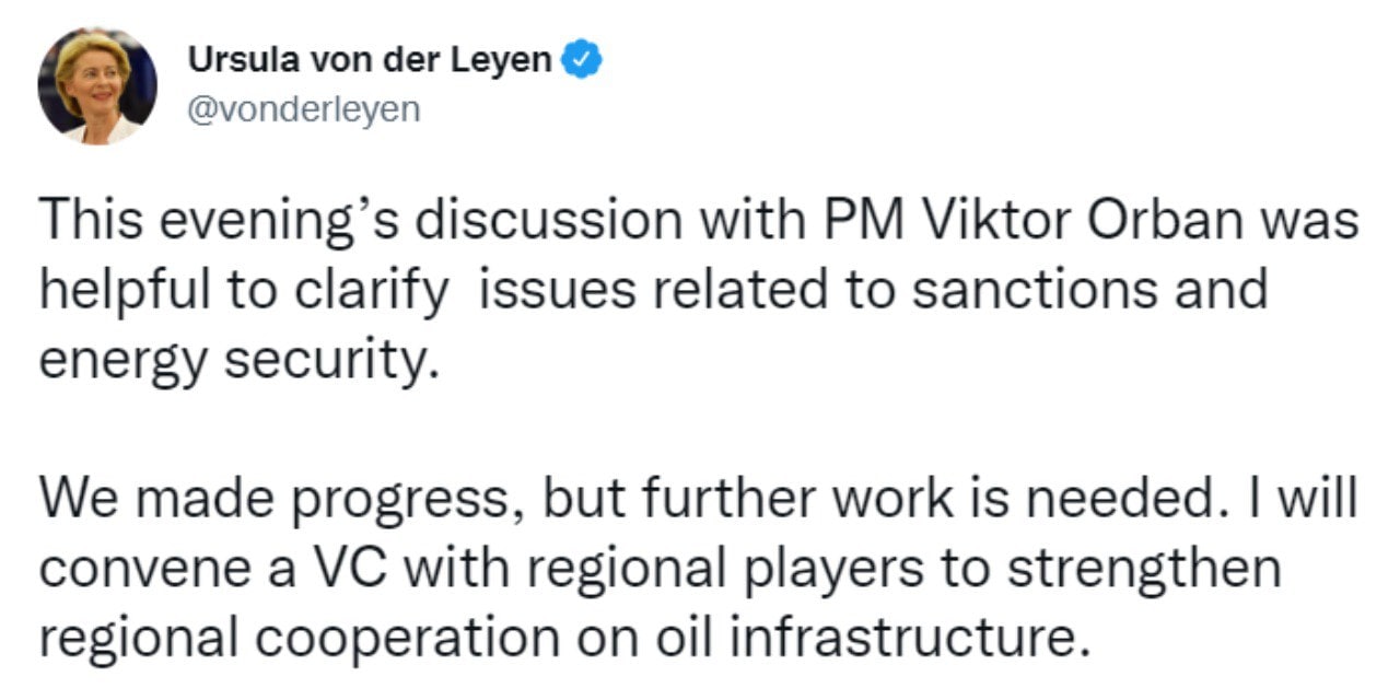 Глава Еврокомиссии провела переговоры с Виктором Орбаном