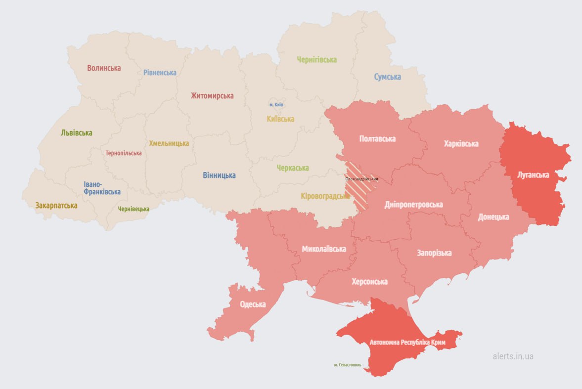 карта тревог 31 декабря