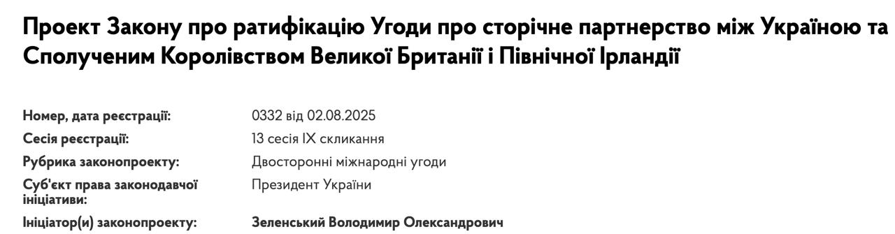 Знімок інформації на rada.gov.ua