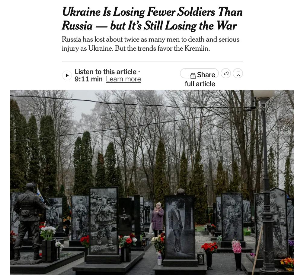 Снимок заголовка в nytimes.com