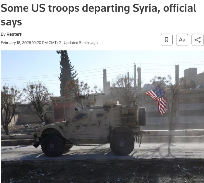 Снимок заголовка на wsj.com – США выводят военных из Сирии