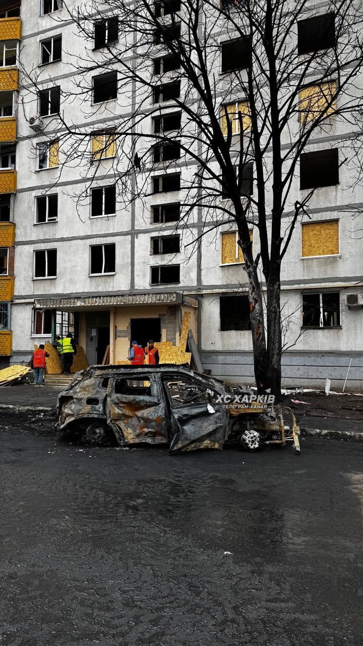Фото последствий удара РФ по Харькову. Источник -Телеграм