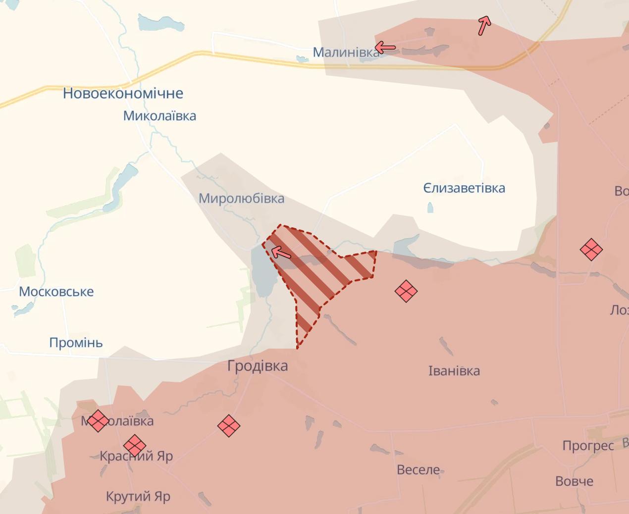 Карта бойових дій (2). Джерело - Deep State