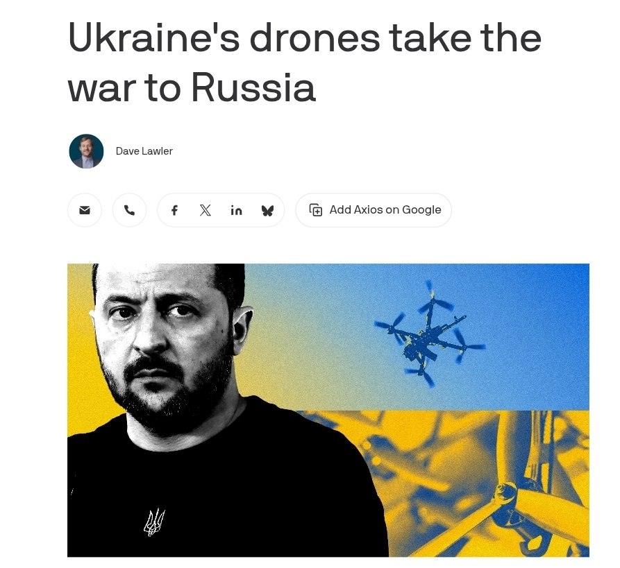 Снимок заголовка на axios.com – Европа сомневается в давлении Трампа на Россию