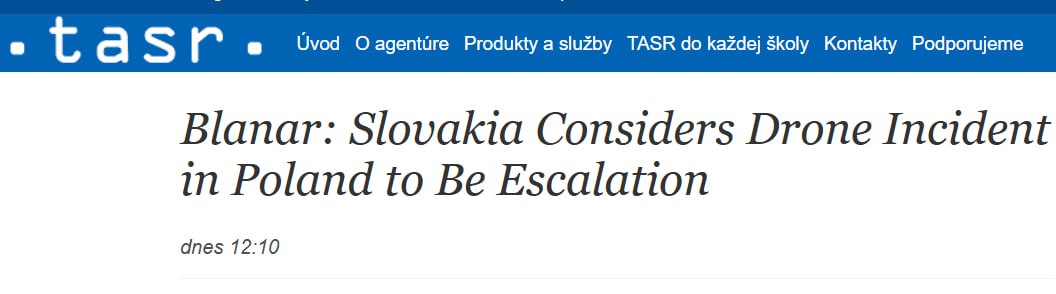 Знімок заголовка на tasr.sk