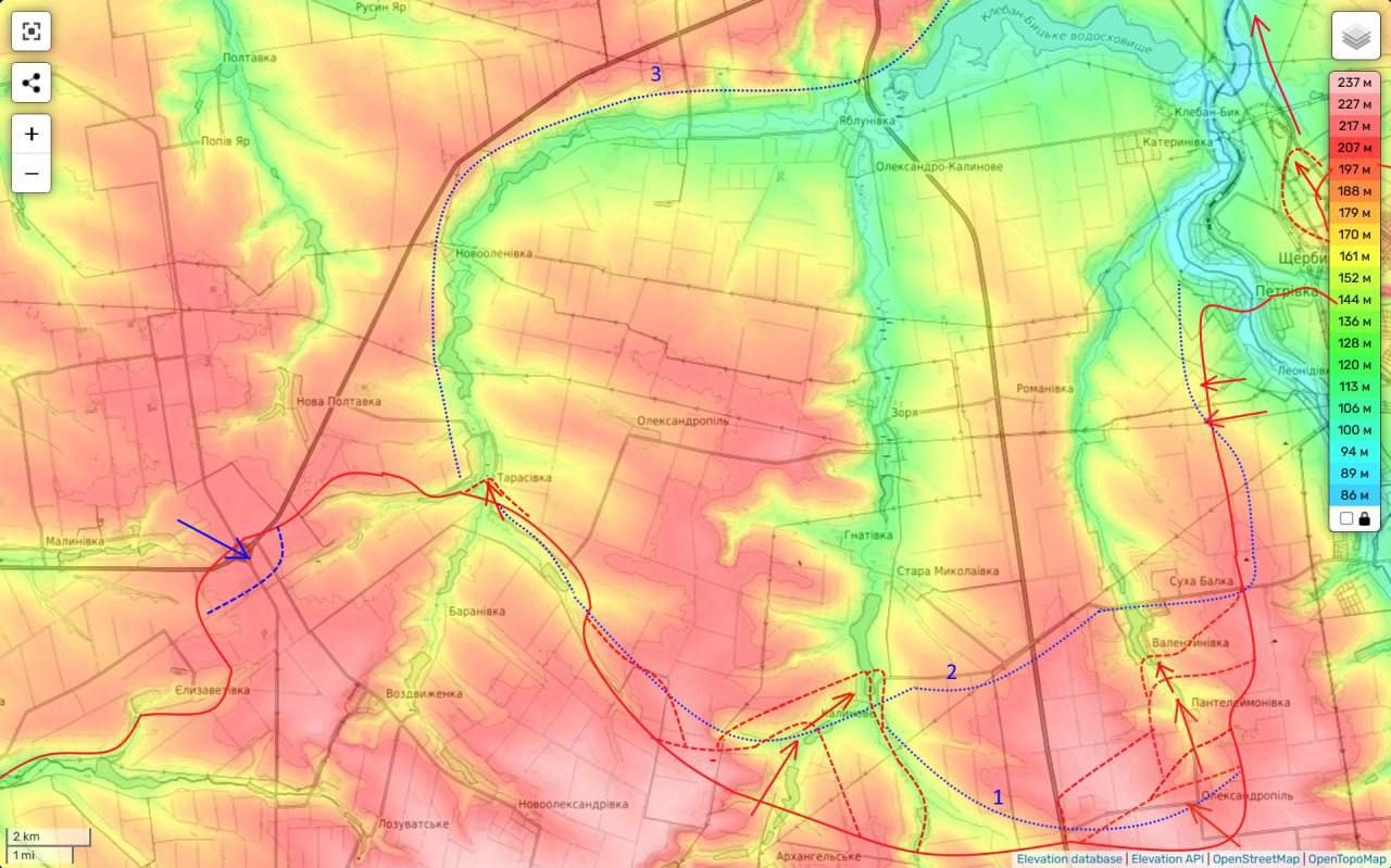 Карта боевых действий (2). Источник - Телеграм