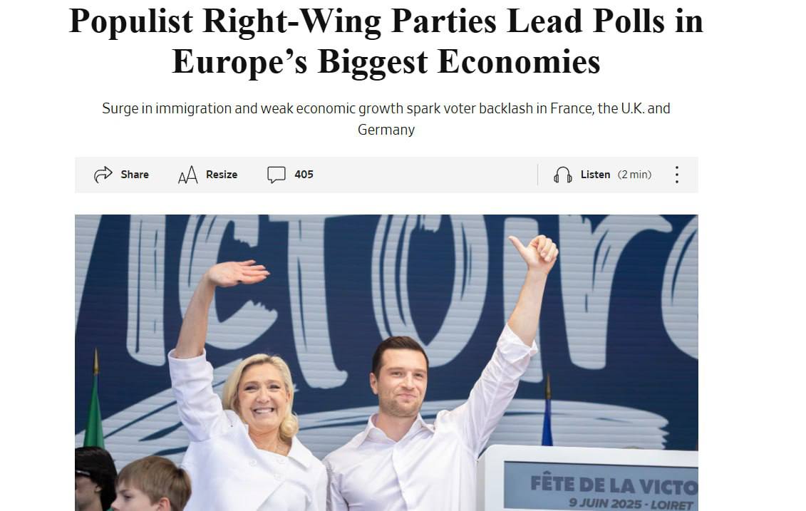 Знімок заголовка на wsj.com