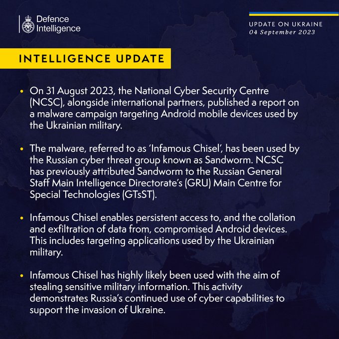 Сообщение из twitter.com/DefenceHQ