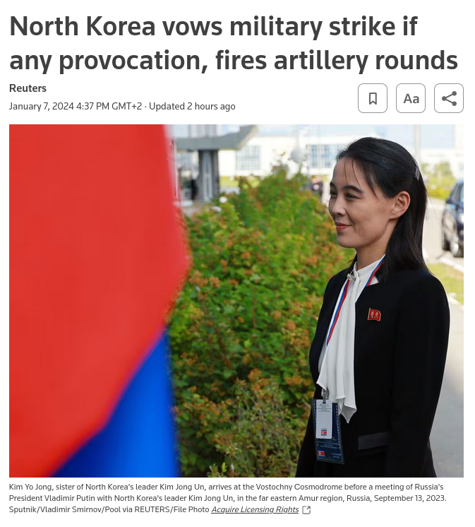 Снимок заголовка на reuters.com